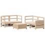 Juego de sofás de jardín 5 piezas madera maciza de pino de , Conjuntos de jardín - Ref: Foro24-3250812, Precio: 303,58 €, Des...
