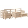 Juego de sofás de jardín 7 piezas madera maciza de pino de , Conjuntos de jardín - Ref: Foro24-3250508, Precio: 497,42 €, Des...