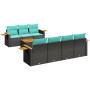Set de sofás de jardín 8 pzas con cojines ratán sintético negro de , Conjuntos de jardín - Ref: Foro24-3226645, Precio: 639,0...
