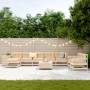 Juego de sofás de jardín 10 pzas madera maciza de pino de , Conjuntos de jardín - Ref: Foro24-3250672, Precio: 594,32 €, Desc...