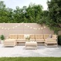 Juego de sofás de jardín 8 pzas madera maciza de pino de , Conjuntos de jardín - Ref: Foro24-3250632, Precio: 467,89 €, Descu...