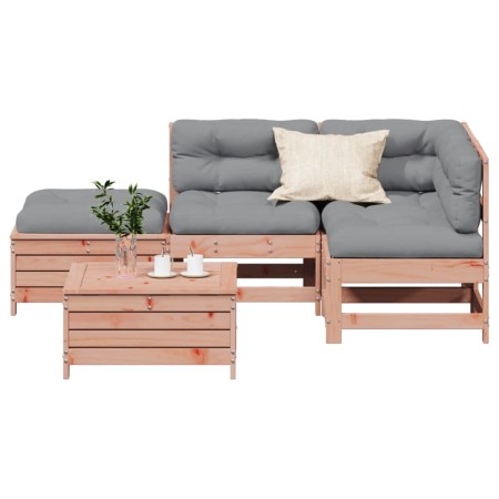 Juego de muebles jardín 5 pzas y cojines madera abeto Douglas de , Conjuntos de jardín - Ref: Foro24-3250702, Precio: 543,28 ...