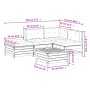 Juego de muebles jardín 5 pzas y cojines madera abeto Douglas de , Conjuntos de jardín - Ref: Foro24-3250702, Precio: 543,28 ...