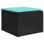 Set de sofás de jardín 7 pzas con cojines ratán sintético negro de , Conjuntos de jardín - Ref: Foro24-3227023, Precio: 529,4...