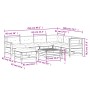 Juego de muebles jardín 8 pzas y cojines madera pino impregnada de , Conjuntos de jardín - Ref: Foro24-3250611, Precio: 790,6...