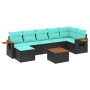 Set de sofás de jardín 8 pzas con cojines ratán sintético negro de , Conjuntos de jardín - Ref: Foro24-3227037, Precio: 591,9...