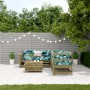 Juego de muebles jardín 5 pzas y cojines madera pino impregnada de , Conjuntos de jardín - Ref: Foro24-3250819, Precio: 593,8...