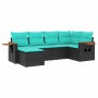 Set de sofás de jardín 6 pzas con cojines ratán sintético negro de , Conjuntos de jardín - Ref: Foro24-3227016, Precio: 498,7...