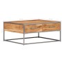 Mesa de centro de madera maciza de acacia 75x75x35 cm en Mesas de centro | Comprar online en Foru.es