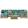 Juego de muebles jardín 7 pzas y cojines madera pino impregnada de , Conjuntos de jardín - Ref: Foro24-3250915, Precio: 728,3...