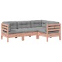 Set de sofás jardín 4 pzas con cojines madera abeto Douglas de , Conjuntos de jardín - Ref: Foro24-3299417, Precio: 374,39 €,...