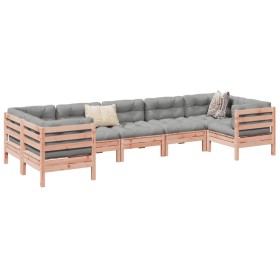 Set de sofás jardín 7 pzas con cojines madera abeto Douglas de , Conjuntos de jardín - Ref: Foro24-3299623, Precio: 657,03 €,...