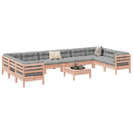Set de sofás jardín 11 pzas con cojines madera de abeto Douglas de , Conjuntos de jardín - Ref: Foro24-3299649, Precio: 937,7...