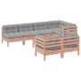 Set de sofás jardín 8 pzas con cojines madera de abeto Douglas de , Conjuntos de jardín - Ref: Foro24-3299351, Precio: 654,80...