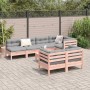 Set de sofás jardín 8 pzas con cojines madera de abeto Douglas de , Conjuntos de jardín - Ref: Foro24-3299351, Precio: 654,80...