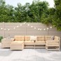 Juego de sofás de jardín 7 piezas madera maciza de pino de , Conjuntos de jardín - Ref: Foro24-3250976, Precio: 429,93 €, Des...