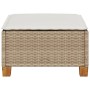 Taburete de jardín y cojín ratán sintético beige 63,5x56x32 cm de , Otomanas de exterior - Ref: Foro24-365913, Precio: 64,54 ...
