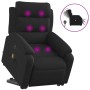 Sillón de masaje eléctrico reclinable elevable tela negro de , Sillones - Ref: Foro24-3205018, Precio: 367,32 €, Descuento: %