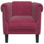 Sillón de terciopelo rojo tinto de , Sofás - Ref: Foro24-372569, Precio: 200,05 €, Descuento: %