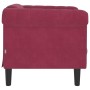 Sillón de terciopelo rojo tinto de , Sofás - Ref: Foro24-372569, Precio: 200,05 €, Descuento: %