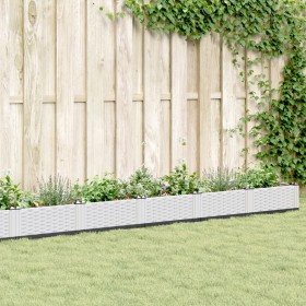 Jardinera con clavijas PP blanco 362,5x42,5x28,5 cm de , Maceteros y jardineras - Ref: Foro24-368025, Precio: 69,80 €, Descue...