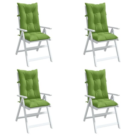 Cojines silla respaldo alto 4 uds tela verde melange 120x50x7cm de , Cojines para sillas y sofás - Ref: Foro24-4002362, Preci...