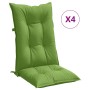 Cojines silla respaldo alto 4 uds tela verde melange 120x50x7cm de , Cojines para sillas y sofás - Ref: Foro24-4002362, Preci...