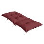 Cojines para silla respaldo alto 4 uds tela rojo tinto melange de , Cojines para sillas y sofás - Ref: Foro24-4002374, Precio...