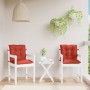 Cojines silla respaldo bajo 2 ud tela rojo melange 100x50x7 cm de , Cojines para sillas y sofás - Ref: Foro24-4002397, Precio...