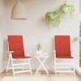 Cojines silla respaldo alto 2 uds tela rojo melange 120x50x4 cm de , Cojines para sillas y sofás - Ref: Foro24-4002430, Preci...