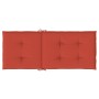 Cojines silla respaldo alto 2 uds tela rojo melange 120x50x4 cm de , Cojines para sillas y sofás - Ref: Foro24-4002430, Preci...