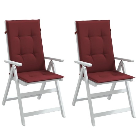 Cojines para silla respaldo alto 2 uds tela rojo tinto melange de , Cojines para sillas y sofás - Ref: Foro24-4002439, Precio...