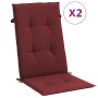 Cojines para silla respaldo alto 2 uds tela rojo tinto melange de , Cojines para sillas y sofás - Ref: Foro24-4002439, Precio...