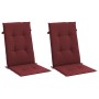 Cojines para silla respaldo alto 2 uds tela rojo tinto melange de , Cojines para sillas y sofás - Ref: Foro24-4002439, Precio...