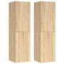 Muebles para TV 2 uds contrachapado color roble 30,5x30x110 cm de , Muebles TV - Ref: Foro24-803369, Precio: 91,27 €, Descuen...