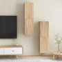 Muebles para TV 2 uds contrachapado color roble 30,5x30x110 cm de , Muebles TV - Ref: Foro24-803369, Precio: 91,27 €, Descuen...