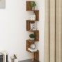 Estantería esquina pared madera roble ahumado 20x20x127,5 cm de , Estantes y estanterías - Ref: Foro24-815210, Precio: 31,12 ...