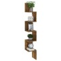 Estantería esquina pared madera roble ahumado 20x20x127,5 cm de , Estantes y estanterías - Ref: Foro24-815210, Precio: 31,12 ...