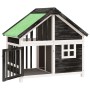 Caseta para perros madera maciza de pino gris 96x60,5x87 cm de , Casetas y cercados para perros - Ref: Foro24-172268, Precio:...