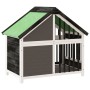 Caseta para perros madera maciza de pino gris 96x60,5x87 cm de , Casetas y cercados para perros - Ref: Foro24-172268, Precio:...