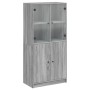 Aparador alto con puertas madera gris Sonoma 68x37x142 cm de , Aparadores - Ref: Foro24-3295869, Precio: 137,93 €, Descuento: %