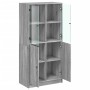 Aparador alto con puertas madera gris Sonoma 68x37x142 cm de , Aparadores - Ref: Foro24-3295869, Precio: 137,93 €, Descuento: %