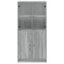 Aparador alto con puertas madera gris Sonoma 68x37x142 cm de , Aparadores - Ref: Foro24-3295869, Precio: 137,93 €, Descuento: %