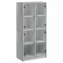 Aparador alto con puertas madera gris Sonoma 68x37x142 cm de , Aparadores - Ref: Foro24-3295862, Precio: 131,20 €, Descuento: %