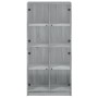 Aparador alto con puertas madera gris Sonoma 68x37x142 cm de , Aparadores - Ref: Foro24-3295862, Precio: 131,20 €, Descuento: %