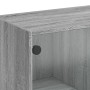 Aparador alto con puertas madera gris Sonoma 68x37x142 cm de , Aparadores - Ref: Foro24-3295862, Precio: 131,20 €, Descuento: %