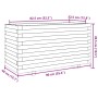 Jardinera madera maciza de pino 90x40x49,5 cm de , Maceteros y jardineras - Ref: Foro24-3282554, Precio: 145,01 €, Descuento: %