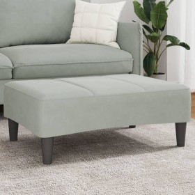 Reposapiés de terciopelo gris claro 77x55x31 cm de , Otomanas - Ref: Foro24-4007375, Precio: 68,23 €, Descuento: %