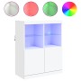 Aparador con luces LED blanco 81x37x100 cm de , Aparadores - Ref: Foro24-836672, Precio: 115,69 €, Descuento: %
