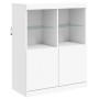 Aparador con luces LED blanco 81x37x100 cm de , Aparadores - Ref: Foro24-836672, Precio: 115,69 €, Descuento: %